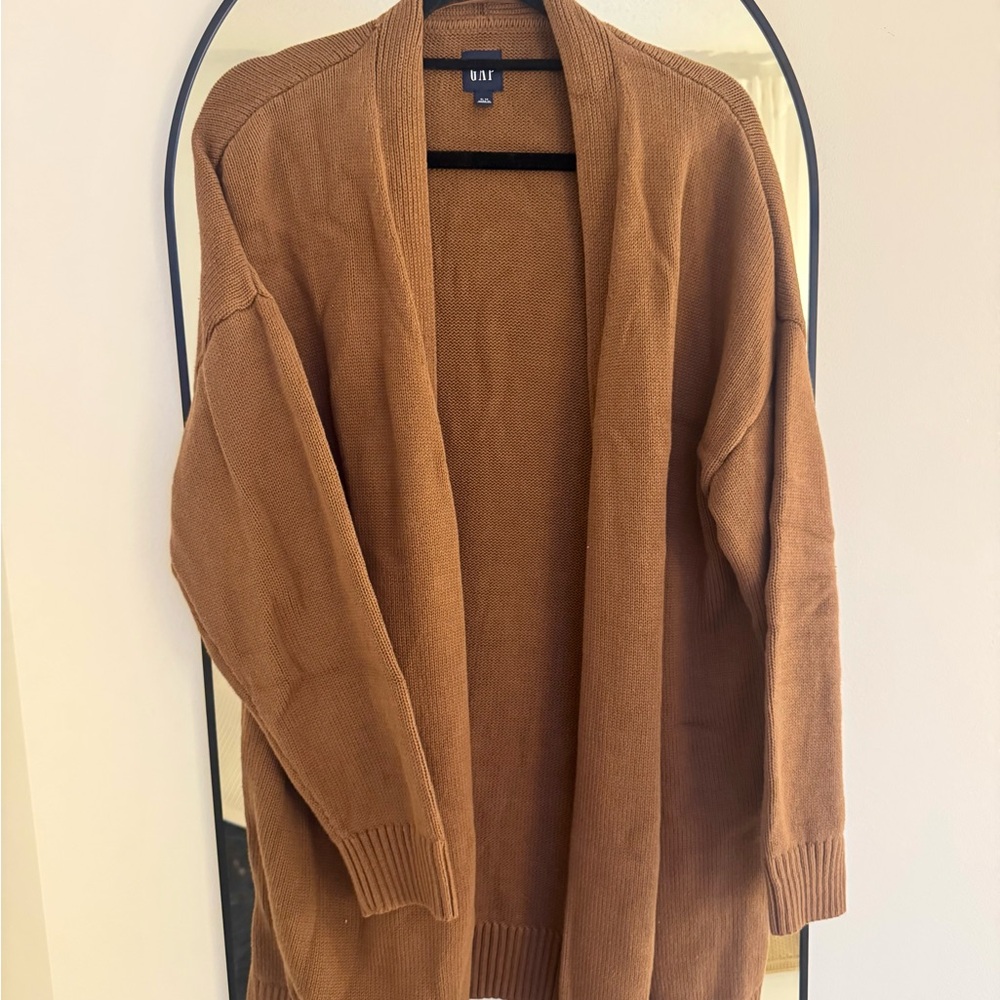 GAP Brown Cardigan Sweater Knit Open Front